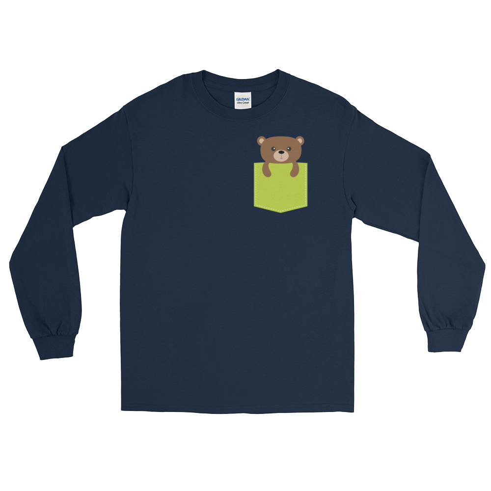 Faux Pocket Bear (Long Sleeve)-Long Sleeve-Swish Embassy