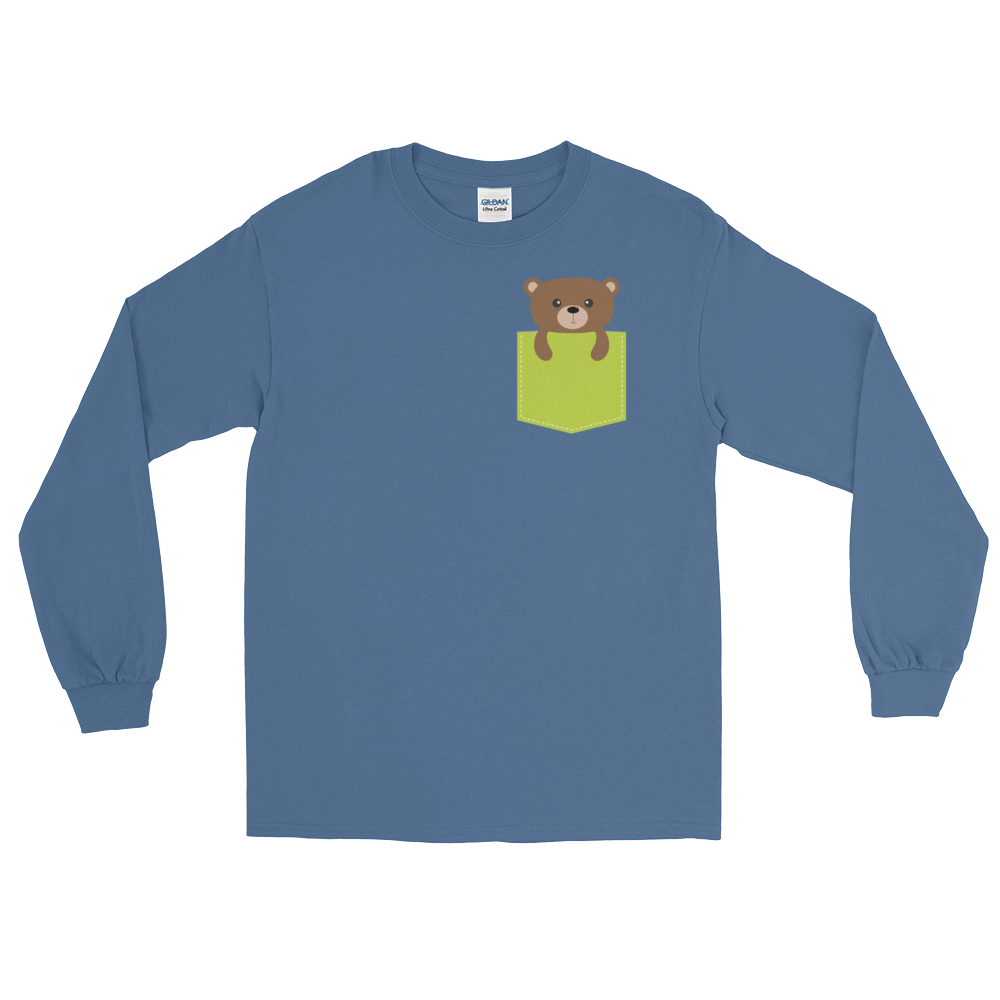 Faux Pocket Bear (Long Sleeve)-Long Sleeve-Swish Embassy