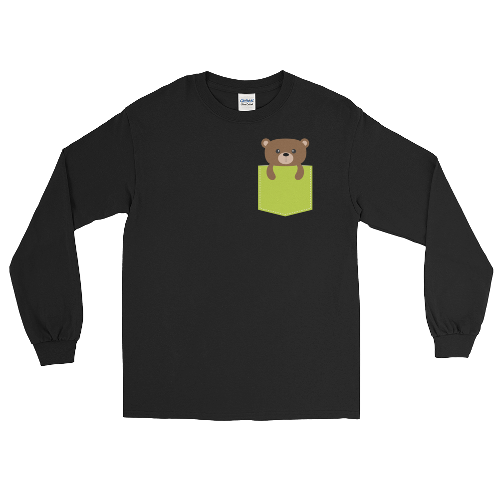 Faux Pocket Bear (Long Sleeve)-Long Sleeve-Swish Embassy