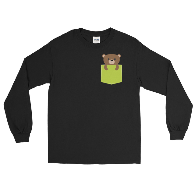 Faux Pocket Bear (Long Sleeve)-Long Sleeve-Swish Embassy