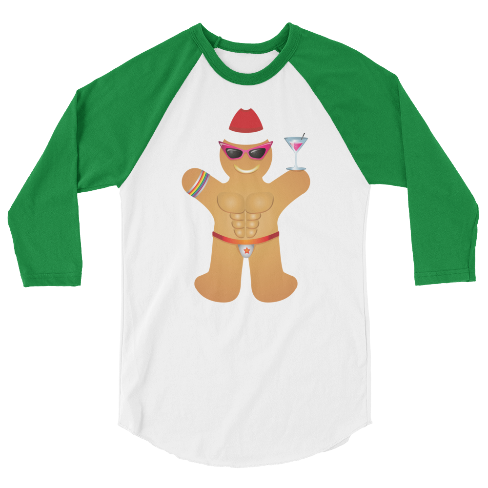 Gingerbread Circuit Man (Raglan)-Raglan-Swish Embassy