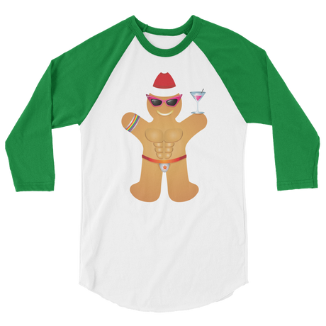 Gingerbread Circuit Man (Raglan)-Raglan-Swish Embassy