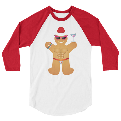 Gingerbread Circuit Man (Raglan)-Raglan-Swish Embassy