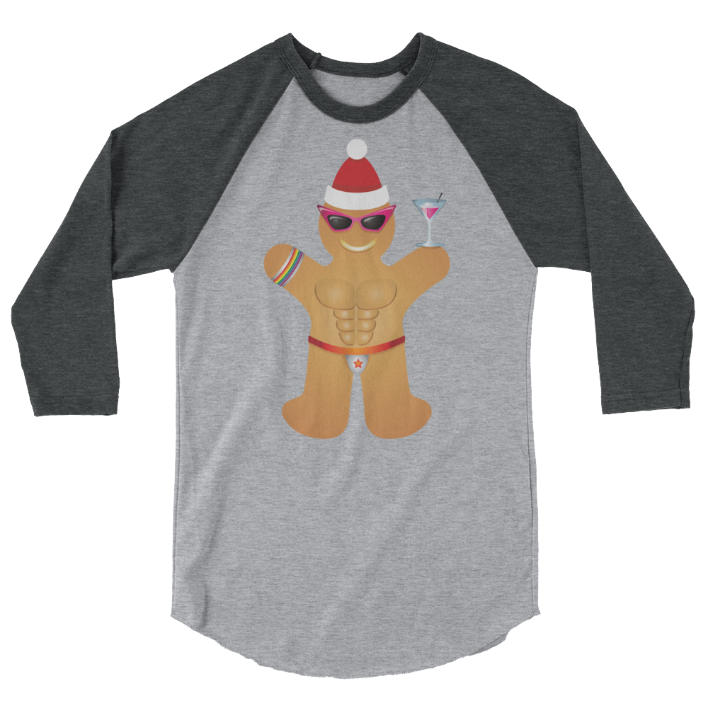 Gingerbread Circuit Man (Raglan)-Raglan-Swish Embassy