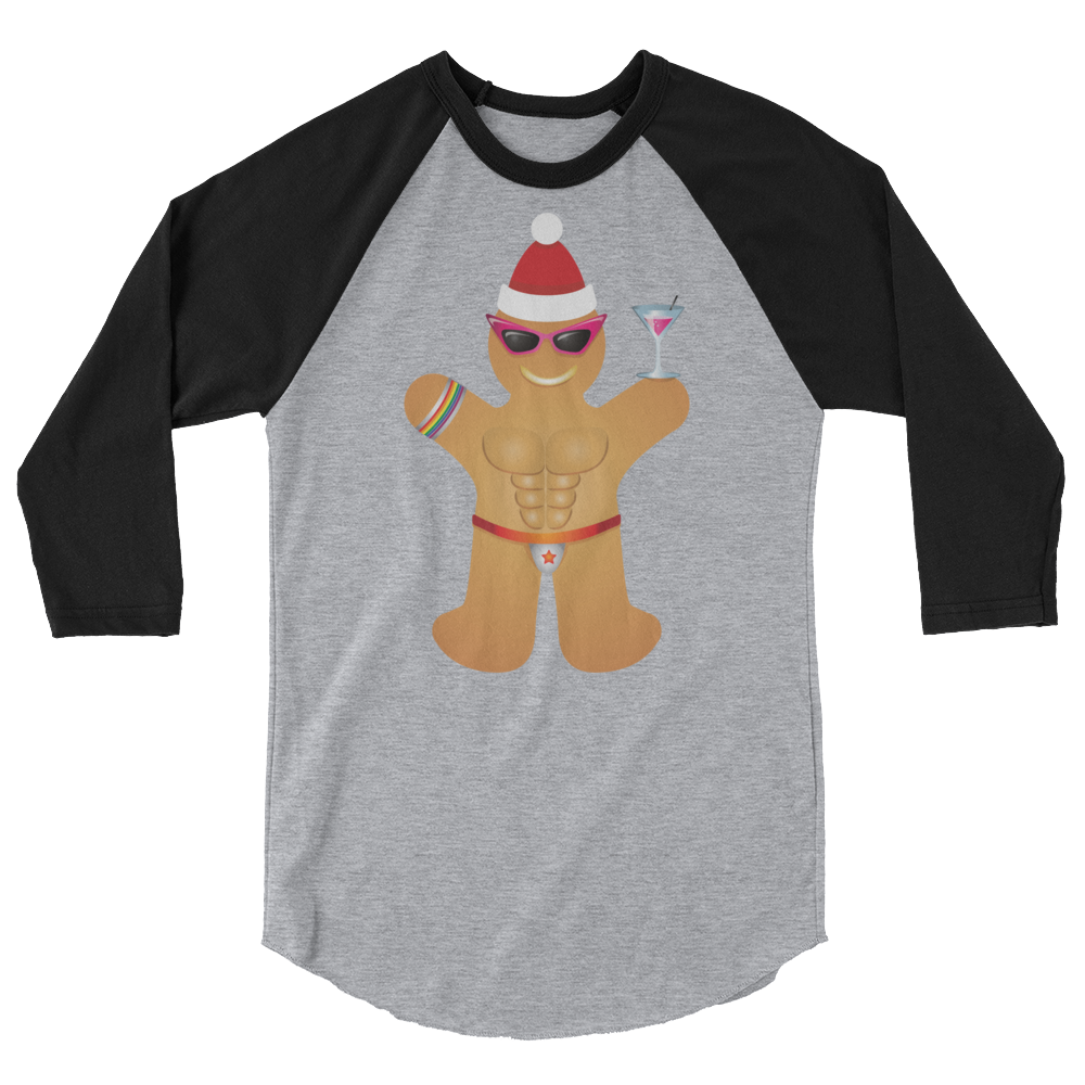 Gingerbread Circuit Man (Raglan)-Raglan-Swish Embassy