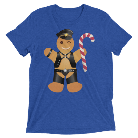 Gingerbread Leather Man (Retail Triblend)-Triblend T-Shirt-Swish Embassy