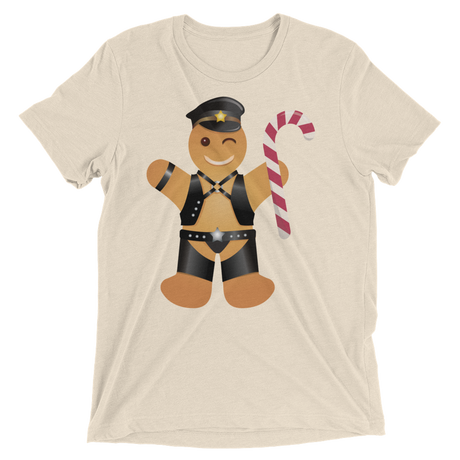 Gingerbread Leather Man (Retail Triblend)-Triblend T-Shirt-Swish Embassy