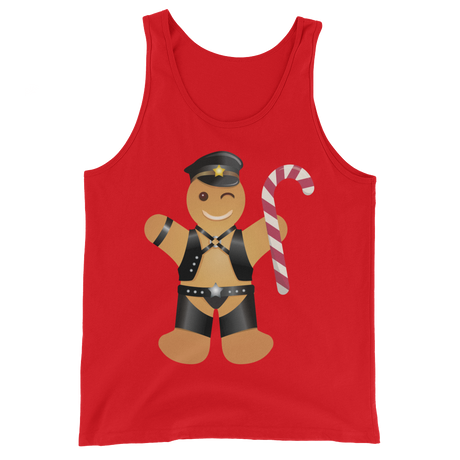 Gingerbread Leather Man (Tank Top)-Christmas Tanks-Swish Embassy