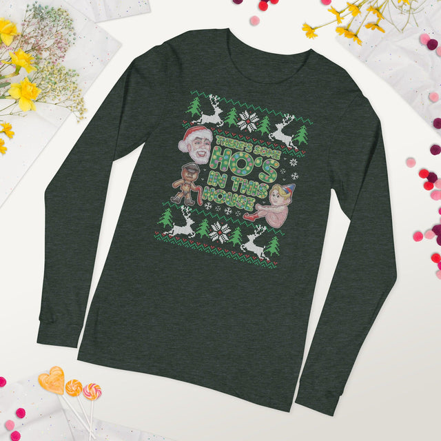 Hos In This House (Ugly Christmas)-T-Shirts-Swish Embassy