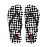 Houndstooth (Flip Flops)-Flip Flops-Swish Embassy