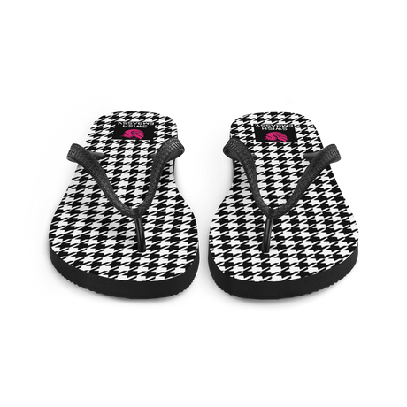 Houndstooth (Flip Flops)-Flip Flops-Swish Embassy