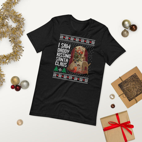I Saw Daddy Kissing Santa Claus (Ugly Christmas)-T-Shirts-Swish Embassy