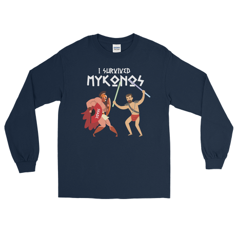 I Survived Mykonos (Long Sleeve)-Long Sleeve-Swish Embassy