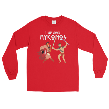 I Survived Mykonos (Long Sleeve)-Long Sleeve-Swish Embassy