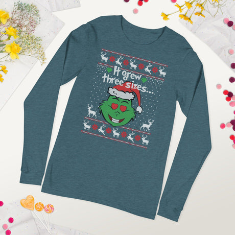 It Grew 3 Sizes (Ugly Christmas)-T-Shirts-Swish Embassy