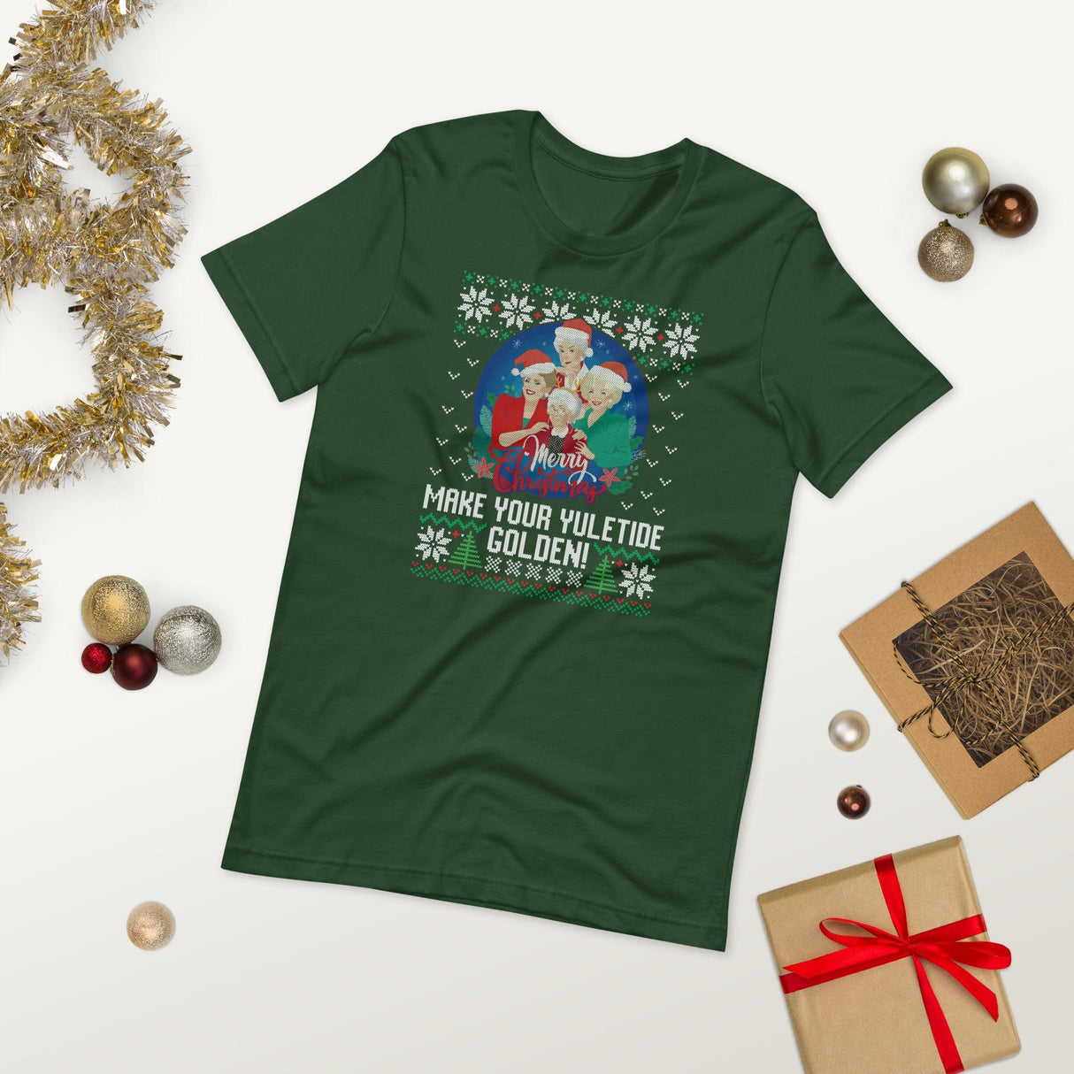Make Your Yuletide Golden (Ugly Christmas)-T-Shirts-Swish Embassy