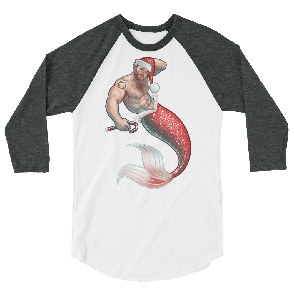 Merman Christmas (Raglan)-Raglan-Swish Embassy