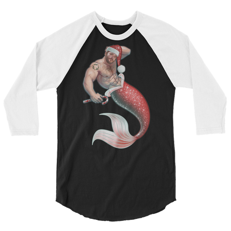 Merman Christmas (Raglan)-Raglan-Swish Embassy