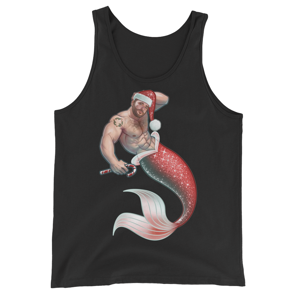 Merman Christmas (Tank Top)-Christmas Tanks-Swish Embassy