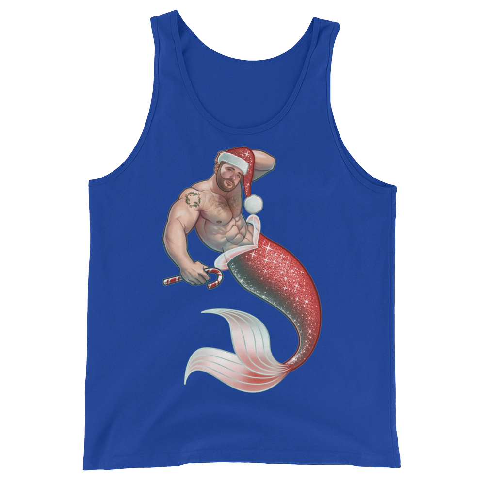 Merman Christmas (Tank Top)-Christmas Tanks-Swish Embassy