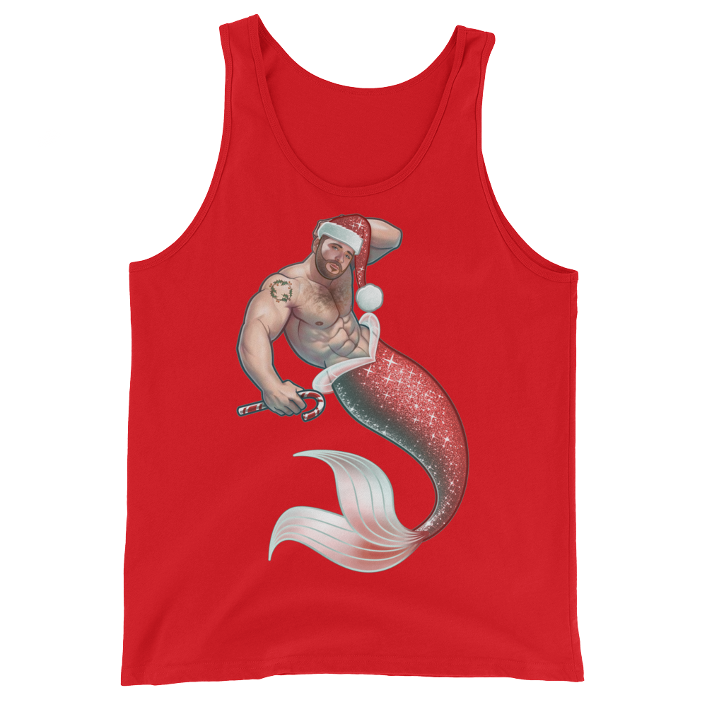 Merman Christmas (Tank Top)-Christmas Tanks-Swish Embassy