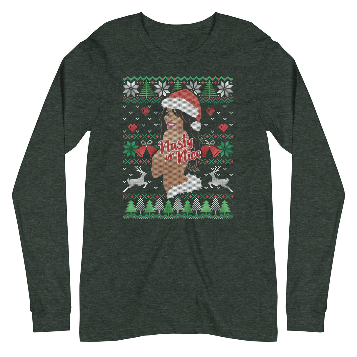 Nasty or Nice (Ugly Christmas)-Christmas T-Shirts-Swish Embassy