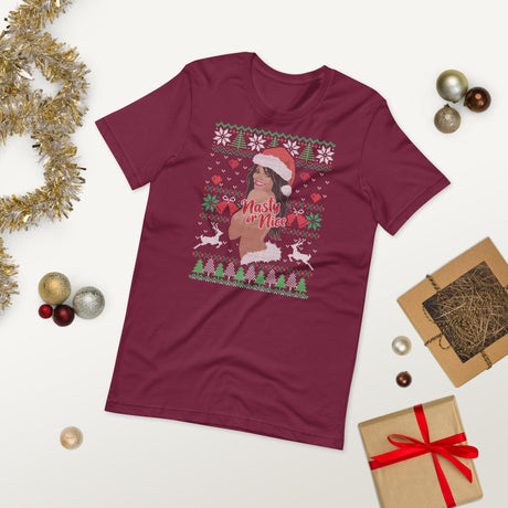 Nasty or Nice (Ugly Christmas)-T-Shirts-Swish Embassy
