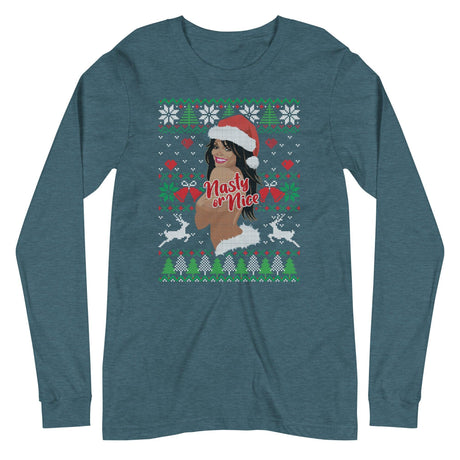 Nasty or Nice (Ugly Christmas)-Ugly Christmas Apparel-Swish Embassy