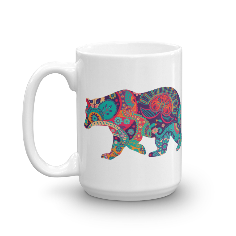 Paisley Bear (Mug)-Mugs-Swish Embassy