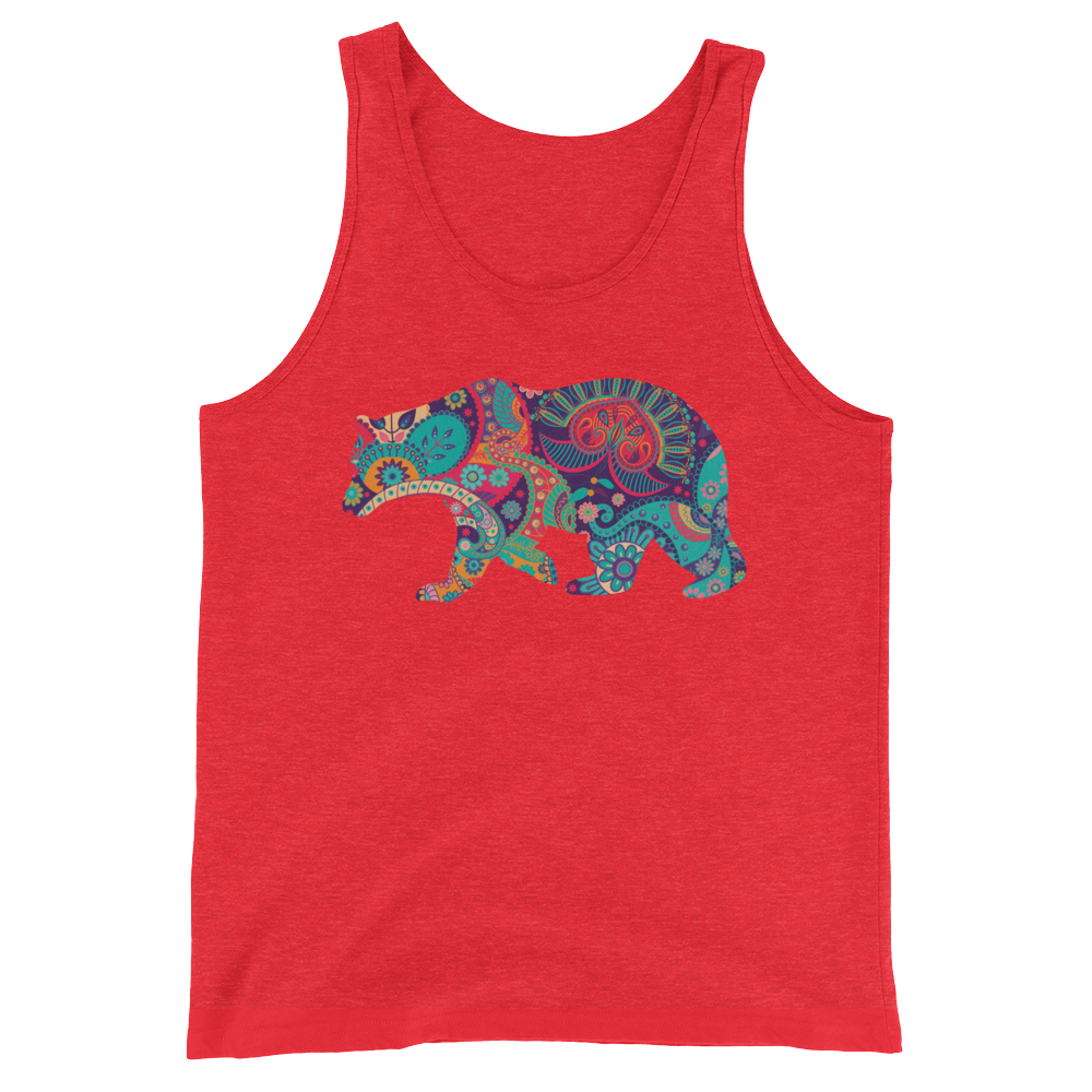 Paisley Bear (Tank Top)-Tank Top-Swish Embassy