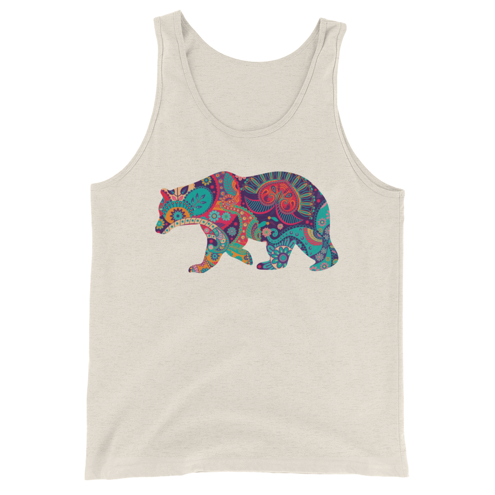 Paisley Bear (Tank Top)-Tank Top-Swish Embassy