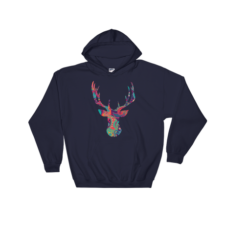 Paisley Stag (Hoodie)-Hoodie-Swish Embassy