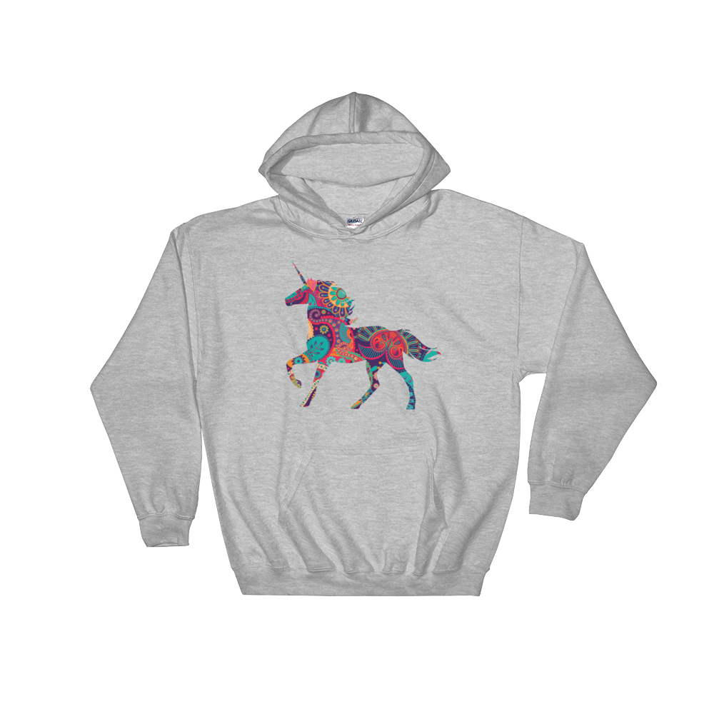 Paisley Unicorn (Hoodie)-Hoodie-Swish Embassy