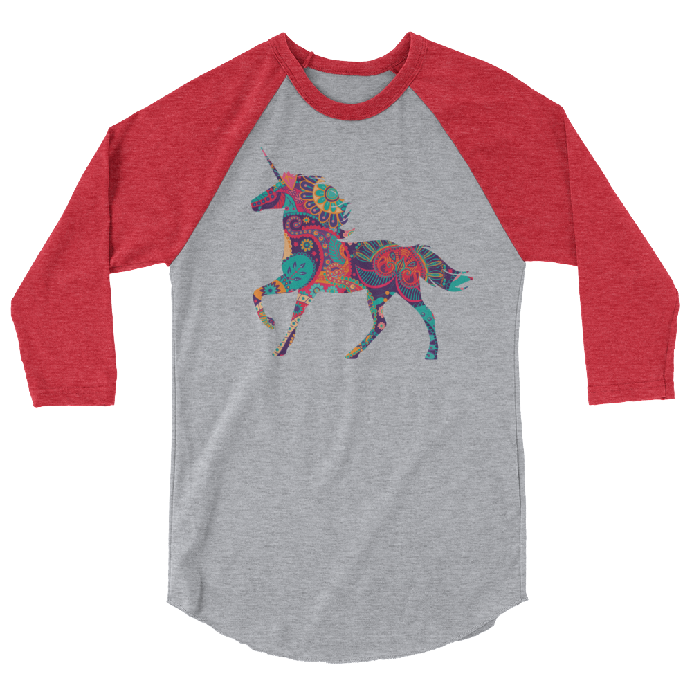 Paisley Unicorn (Raglan)-Raglan-Swish Embassy