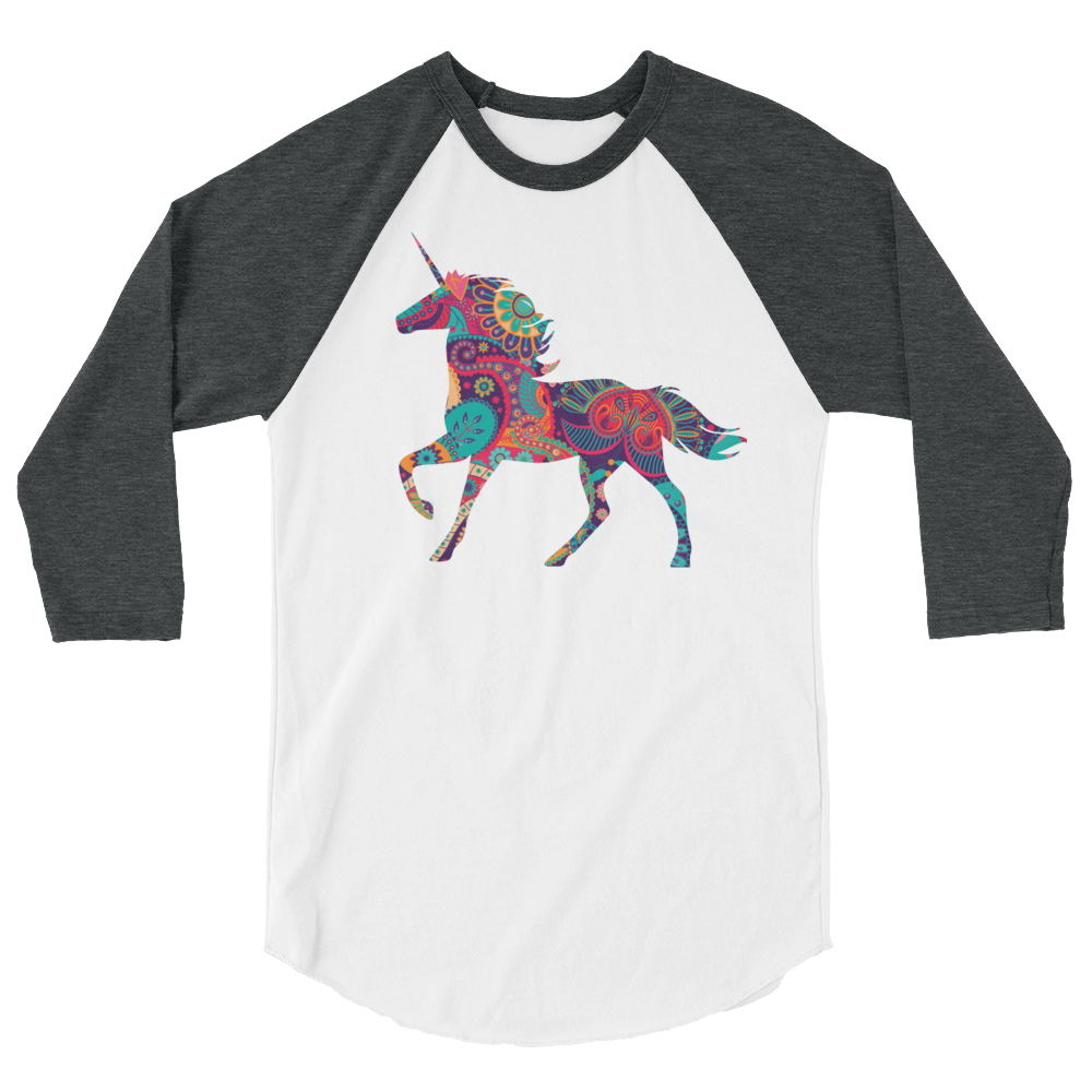 Paisley Unicorn (Raglan)-Raglan-Swish Embassy