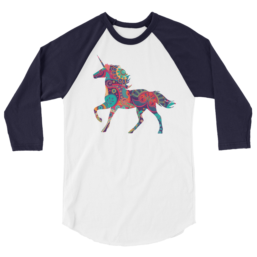 Paisley Unicorn (Raglan)-Raglan-Swish Embassy