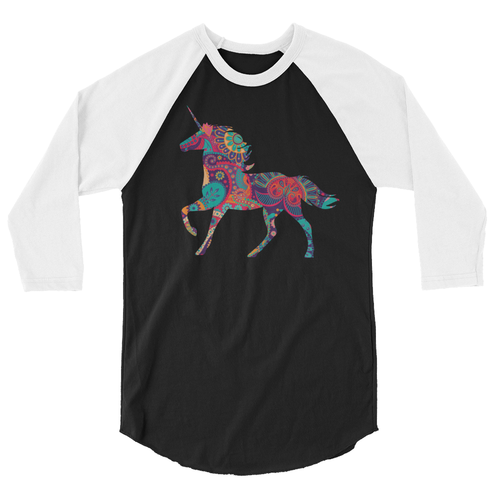 Paisley Unicorn (Raglan)-Raglan-Swish Embassy