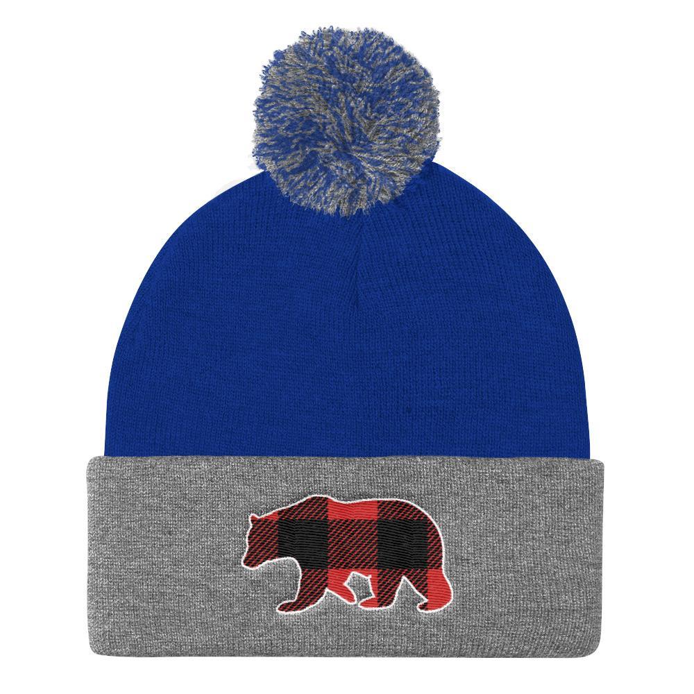 Plaid Bear (Beanie)-Beanie-Swish Embassy