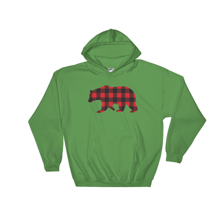 Plaid Bear (Hoodie)-Christmas Hoodies-Swish Embassy