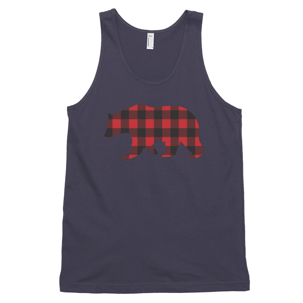 Plaid Bear (Tank Top)-Tank Top-Swish Embassy