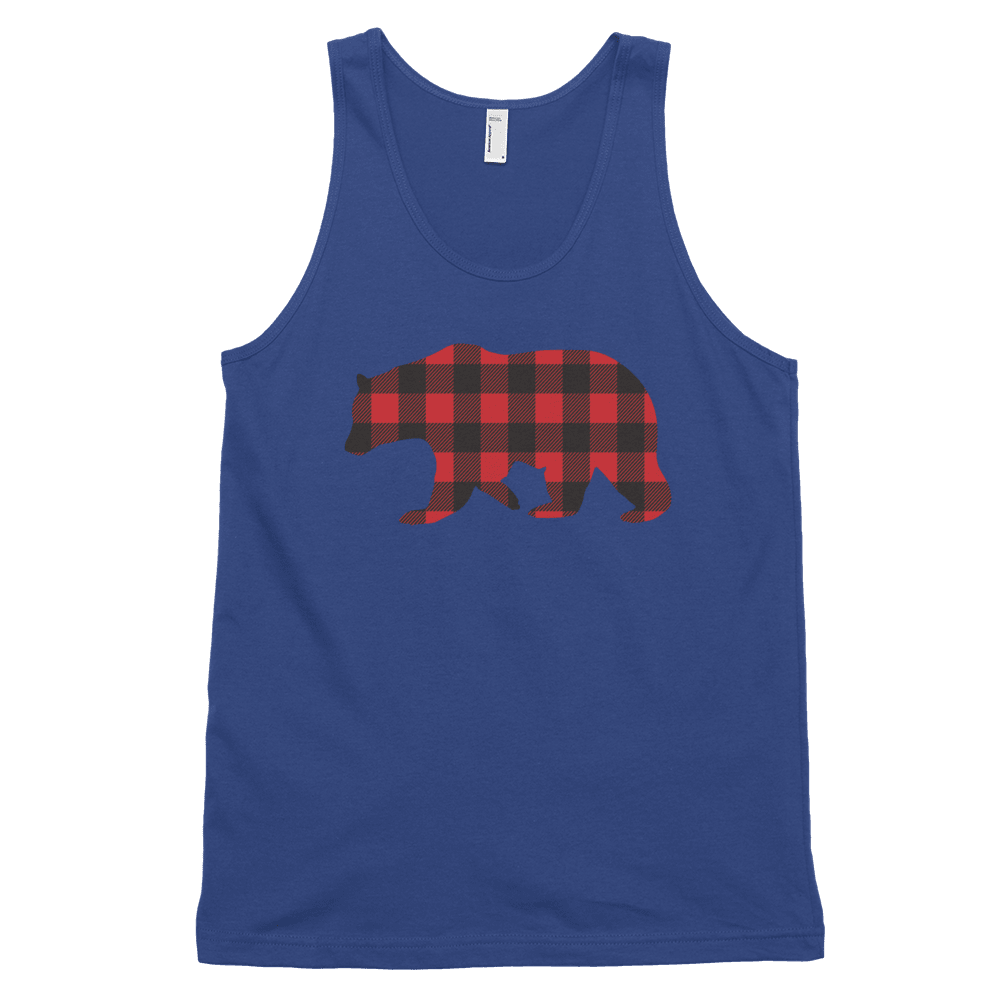 Plaid Bear (Tank Top)-Tank Top-Swish Embassy