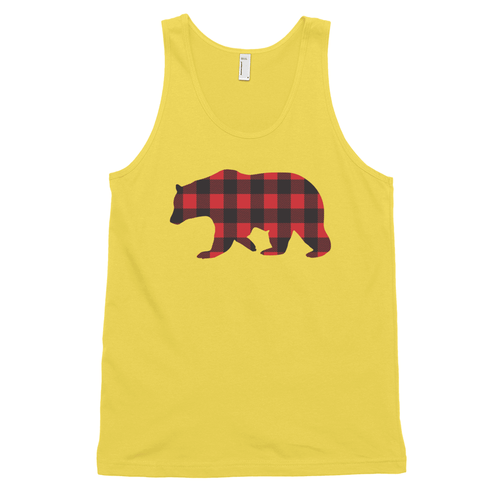 Plaid Bear (Tank Top)-Tank Top-Swish Embassy