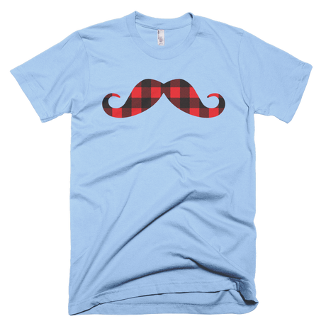 Plaid Moustache-T-Shirts-Swish Embassy