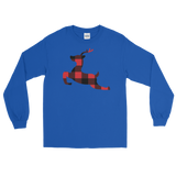 Plaid Reindeer (Long Sleeve)-Long Sleeve-Swish Embassy