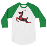 Plaid Reindeer (Raglan)-Raglan-Swish Embassy