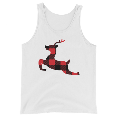 Plaid Reindeer (Tank Top)-Christmas Tanks-Swish Embassy