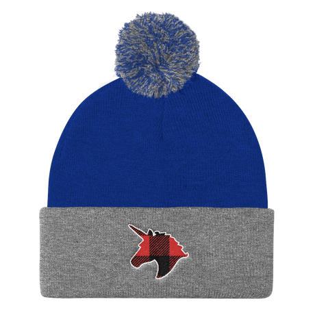 Plaid Unicorn (Beanie)-Beanie-Swish Embassy
