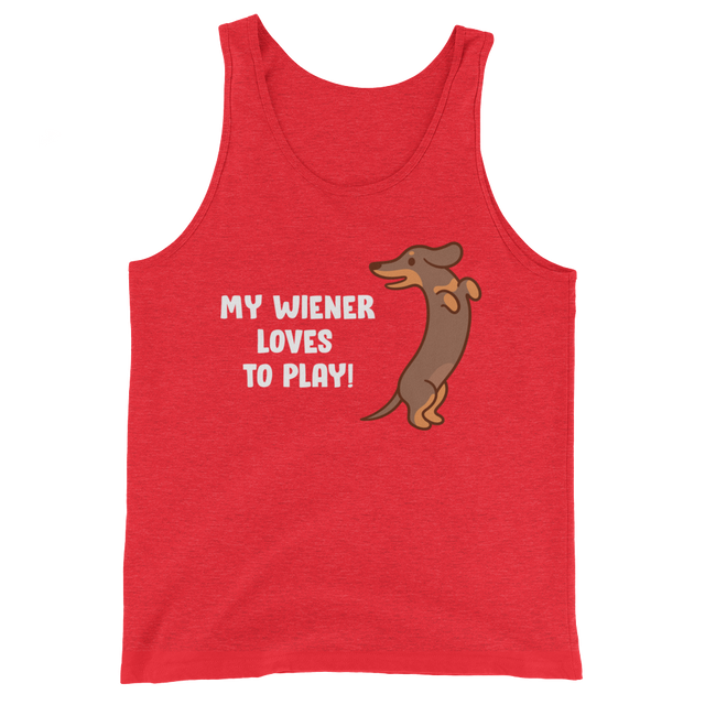 Playful Wiener (Tank Top)-Tank Top-Swish Embassy