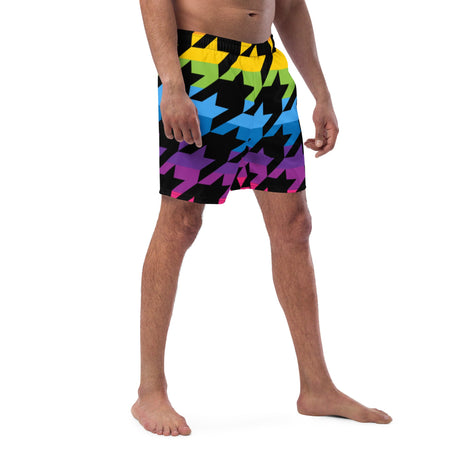 Pride Houndstooth (Swim Trunks)-Swim Trunks-Swish Embassy