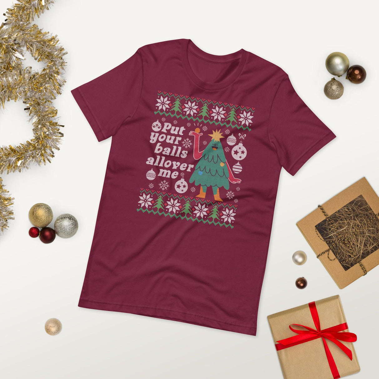 Put Your Balls (Ugly Christmas)-T-Shirts-Swish Embassy